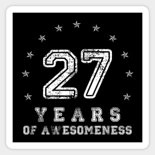 Vintage 27 years of awesomeness Sticker